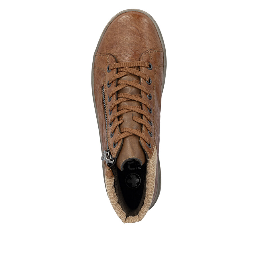 bottes marron à fermeture éclair pour femmes rieker x0709-22
