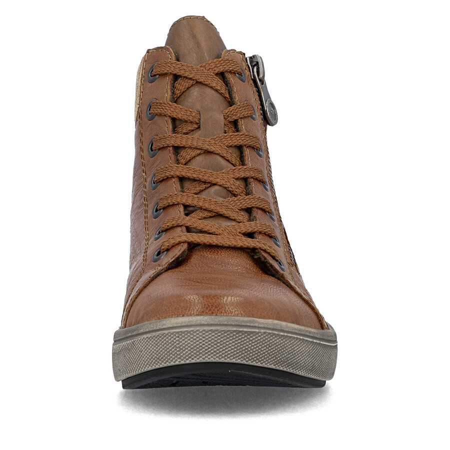 bottes marron à fermeture éclair pour femmes rieker x0709-22