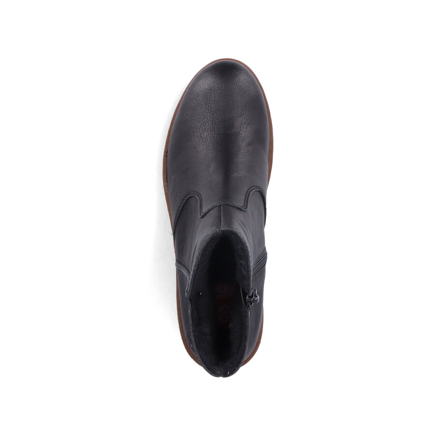 bottes noires à fermeture éclair pour femmes rieker x9165-00
