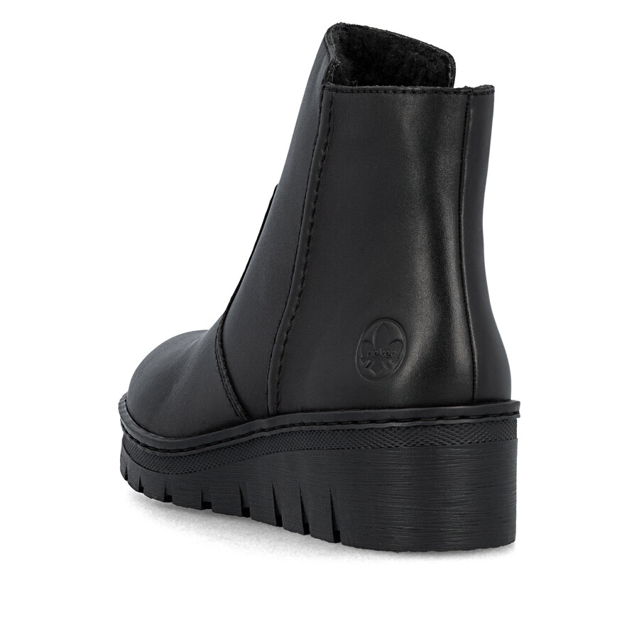 bottes noires à fermeture éclair pour femmes rieker x9165-01