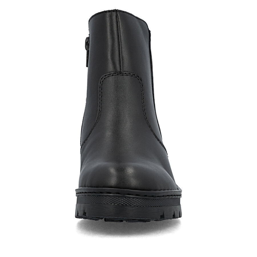 bottes noires à fermeture éclair pour femmes rieker x9165-01