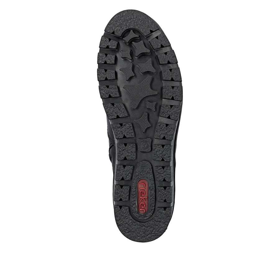 bottes noires à fermeture éclair pour femmes rieker x9165-01