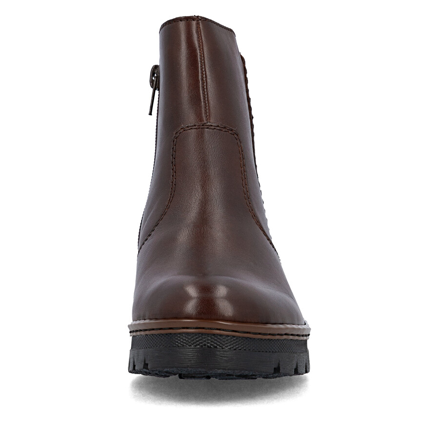 bottes marron à fermeture éclair pour femmes rieker x9165-27