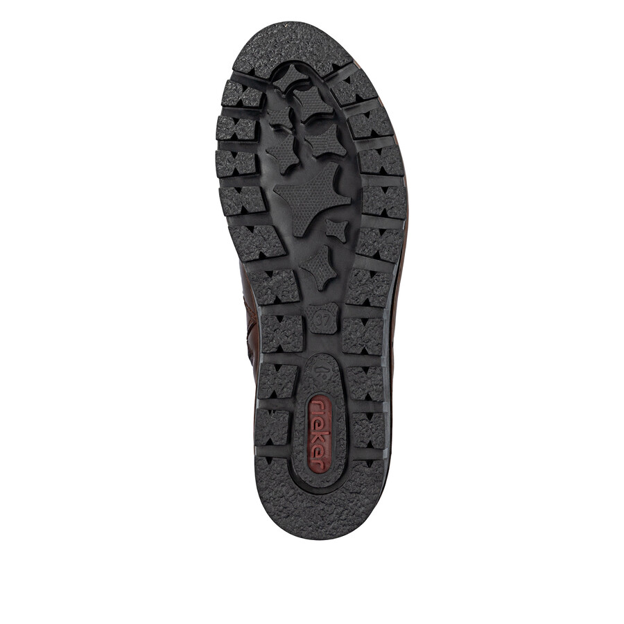 bottes marron à fermeture éclair pour femmes rieker x9165-27