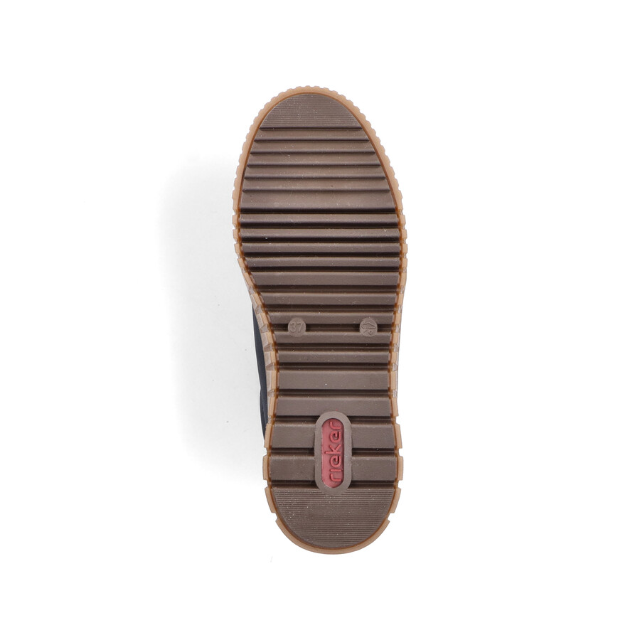 bottes bleues à fermeture éclair pour femmes rieker y6104-14