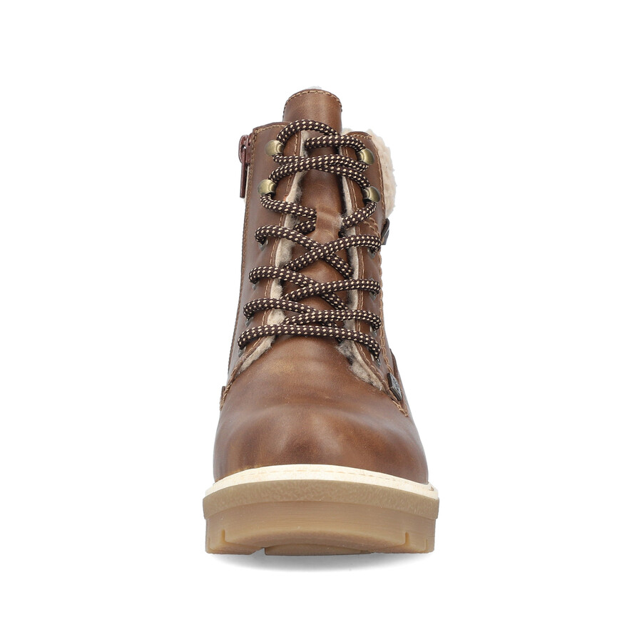 bottes marron à fermeture éclair pour femmes rieker y8118-22