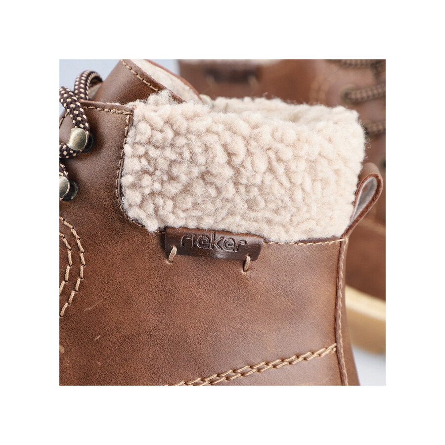 bottes marron à fermeture éclair pour femmes rieker y8118-22