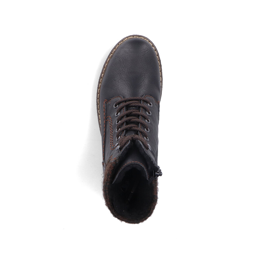 bottes noires à fermeture éclair pour femmes rieker y8130-00