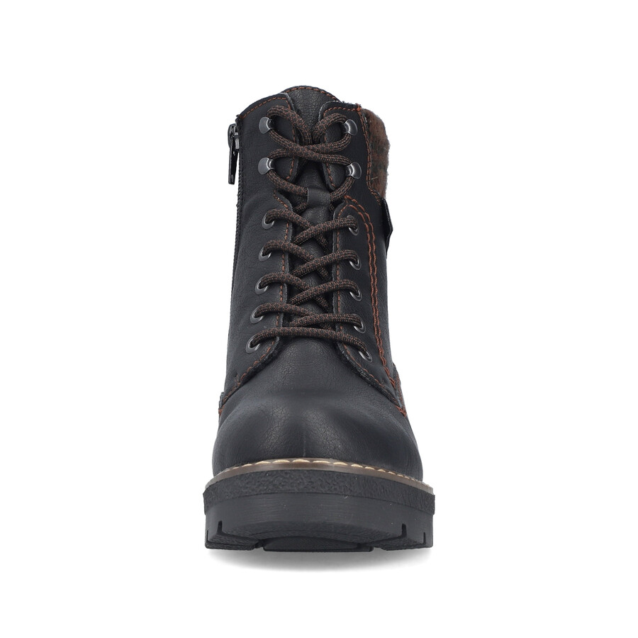 bottes noires à fermeture éclair pour femmes rieker y8130-00