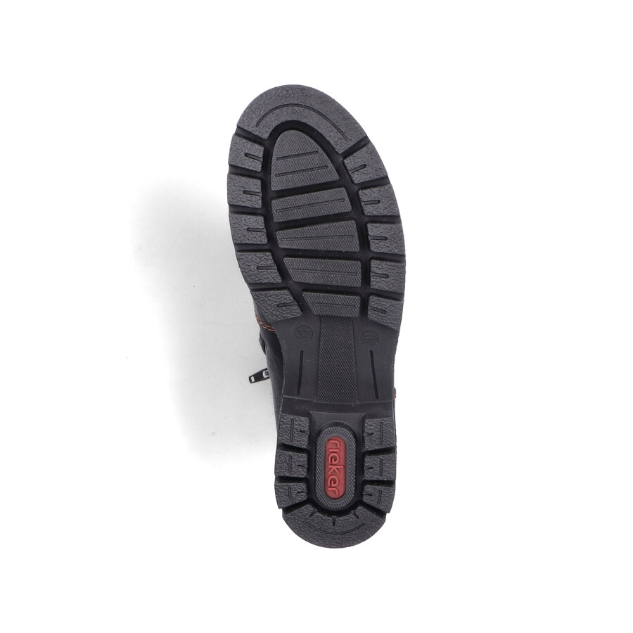 bottes noires à fermeture éclair pour femmes rieker y8130-00