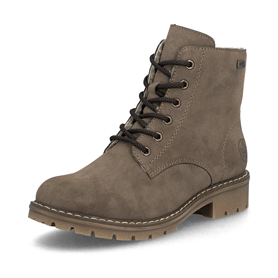 bottes marron à fermeture éclair pour femmes rieker y9103-24