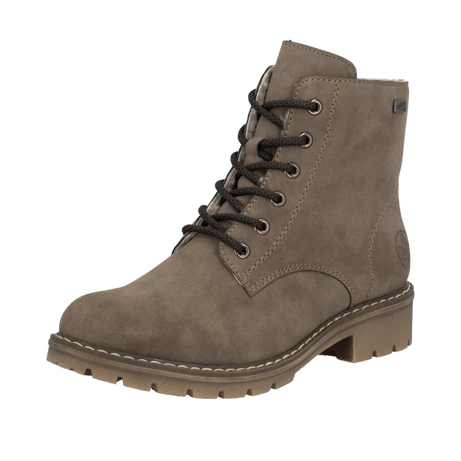 bottes marron à fermeture éclair pour femmes rieker y9103-24