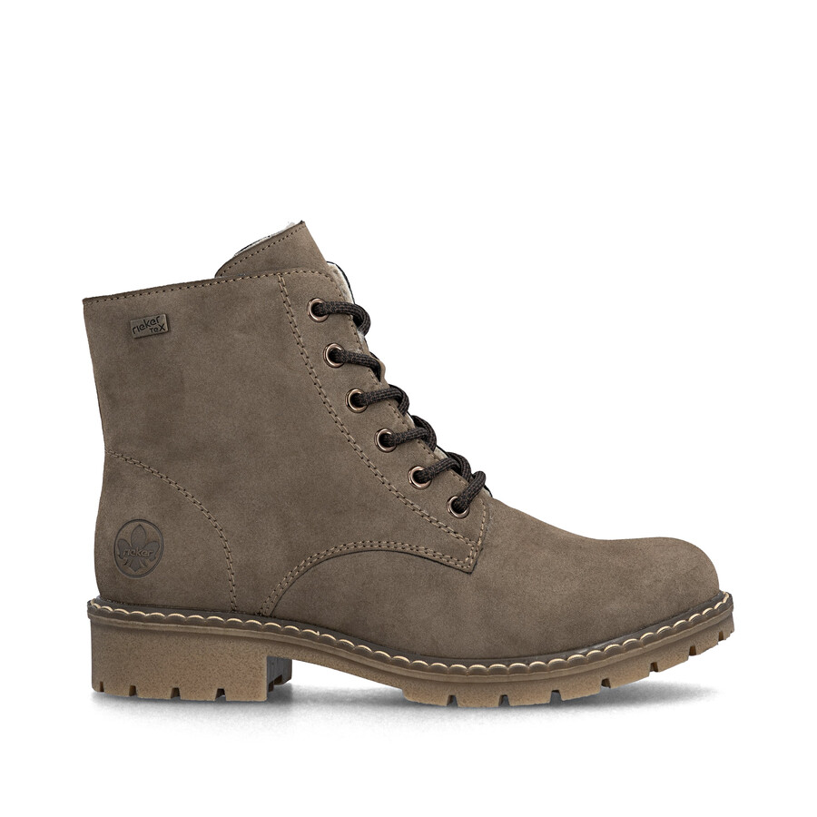 bottes marron à fermeture éclair pour femmes rieker y9103-24