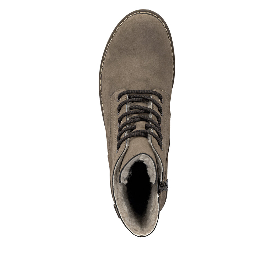 bottes marron à fermeture éclair pour femmes rieker y9103-24