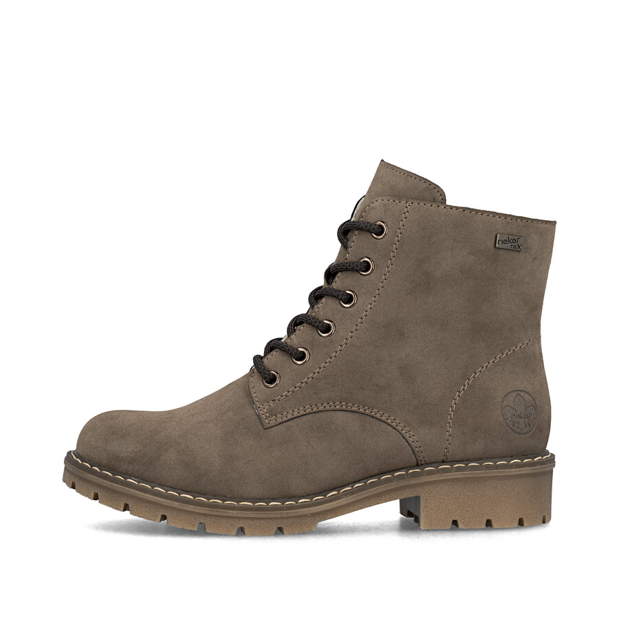 bottes marron à fermeture éclair pour femmes rieker y9103-24