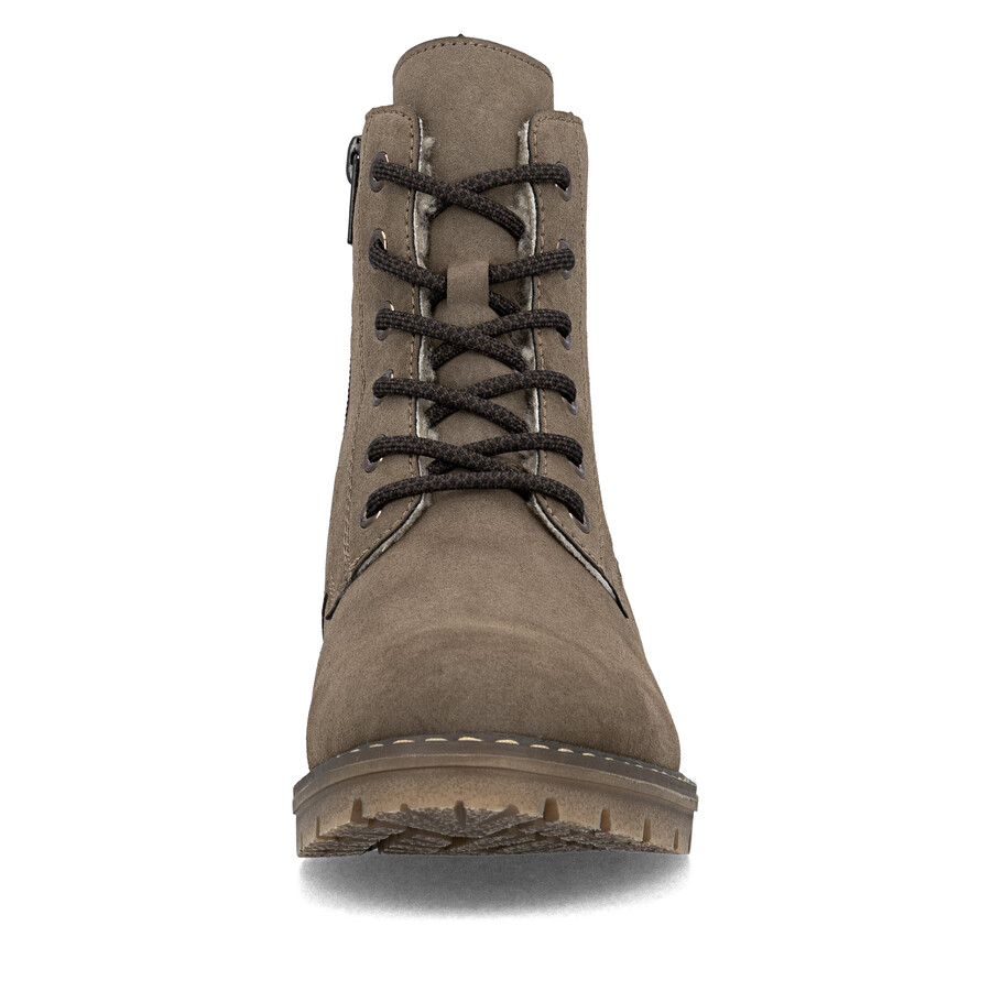 bottes marron à fermeture éclair pour femmes rieker y9103-24