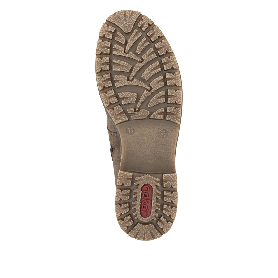 bottes marron à fermeture éclair pour femmes rieker y9103-24