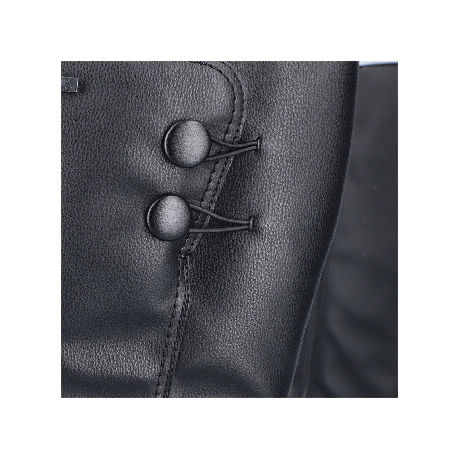 bottes noires à fermeture éclair pour femmes rieker z0090-00