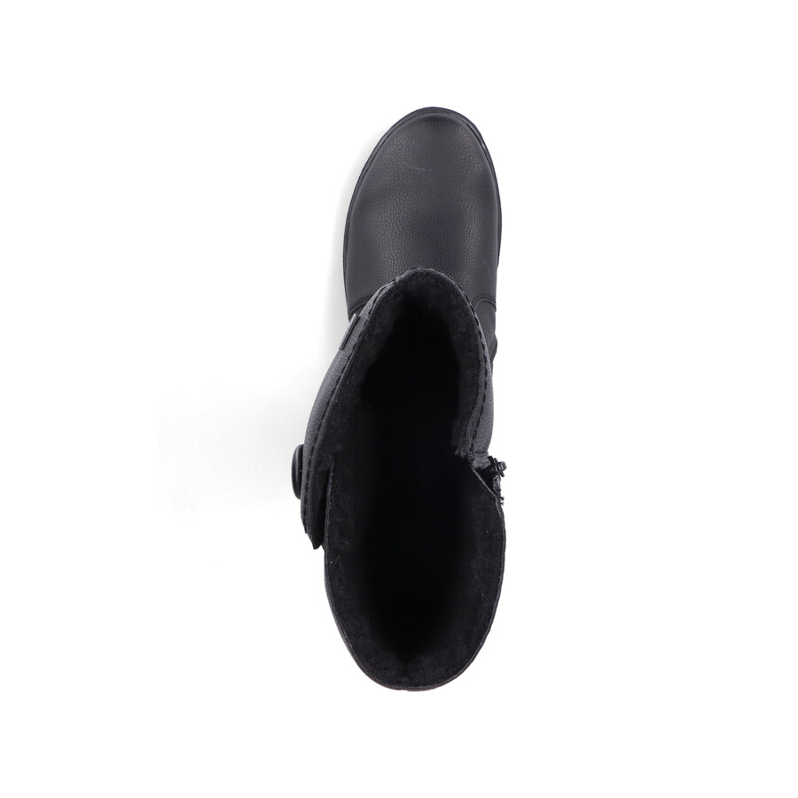 bottes noires à fermeture éclair pour femmes rieker z0090-00