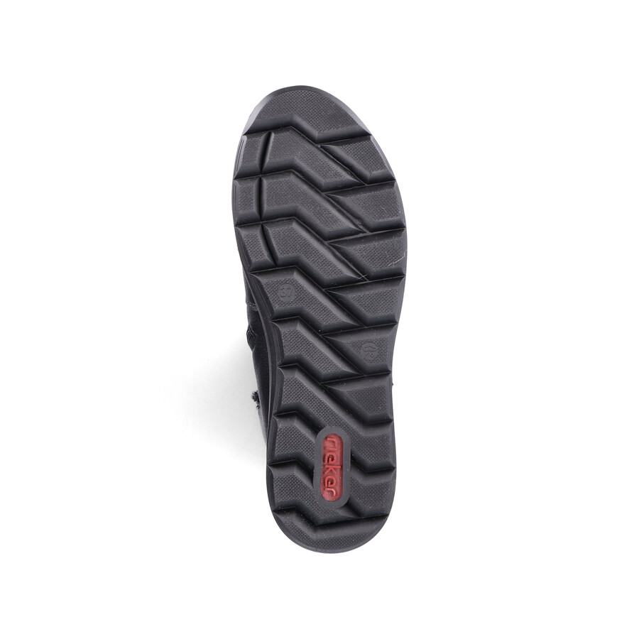 bottes noires à fermeture éclair pour femmes rieker z0090-00