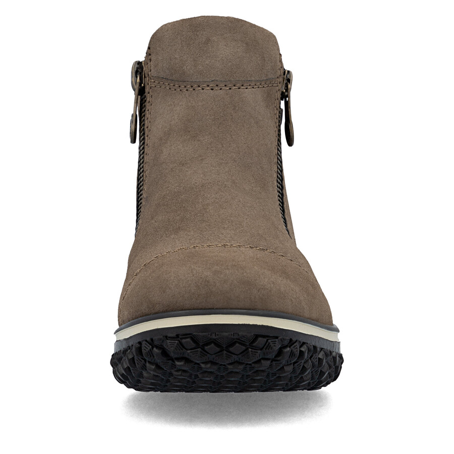 bottes marron à fermeture éclair pour femmes rieker z4265-24