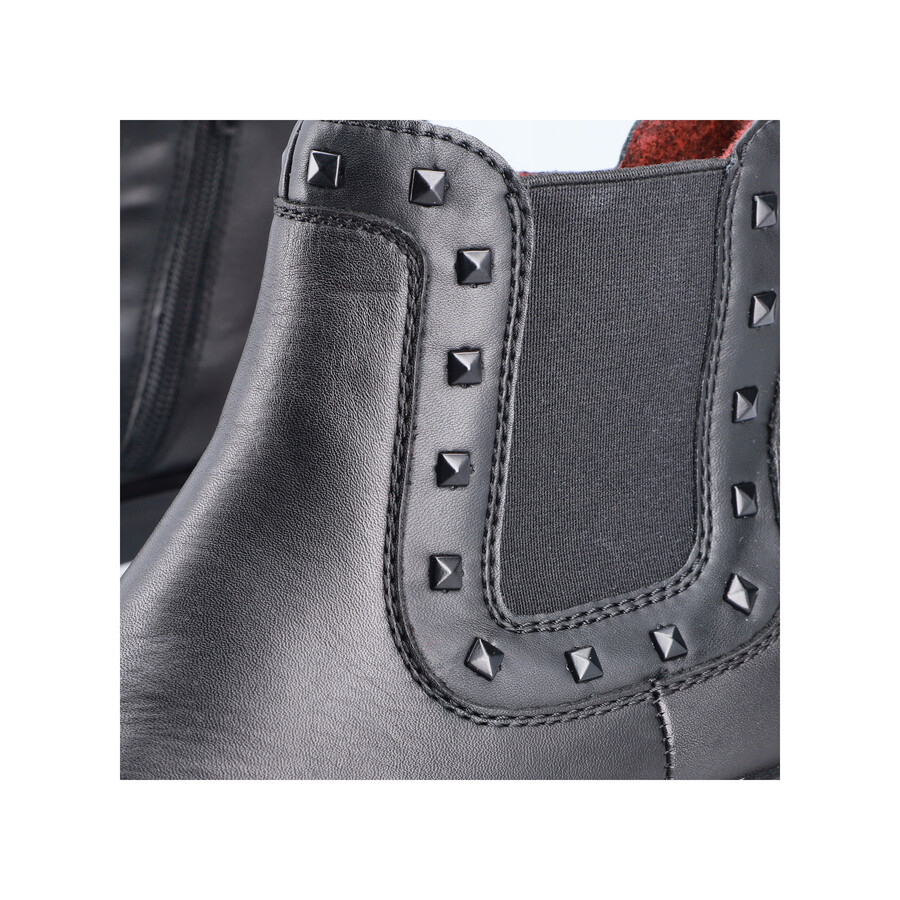 bottes noires à fermeture éclair pour femmes rieker z9154-00