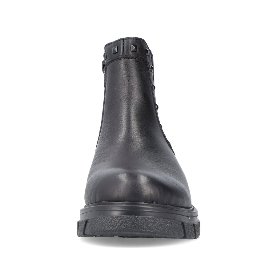bottes noires à fermeture éclair pour femmes rieker z9154-00