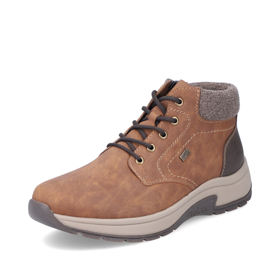bottes marron à fermeture éclair pour homme rieker 11030-25