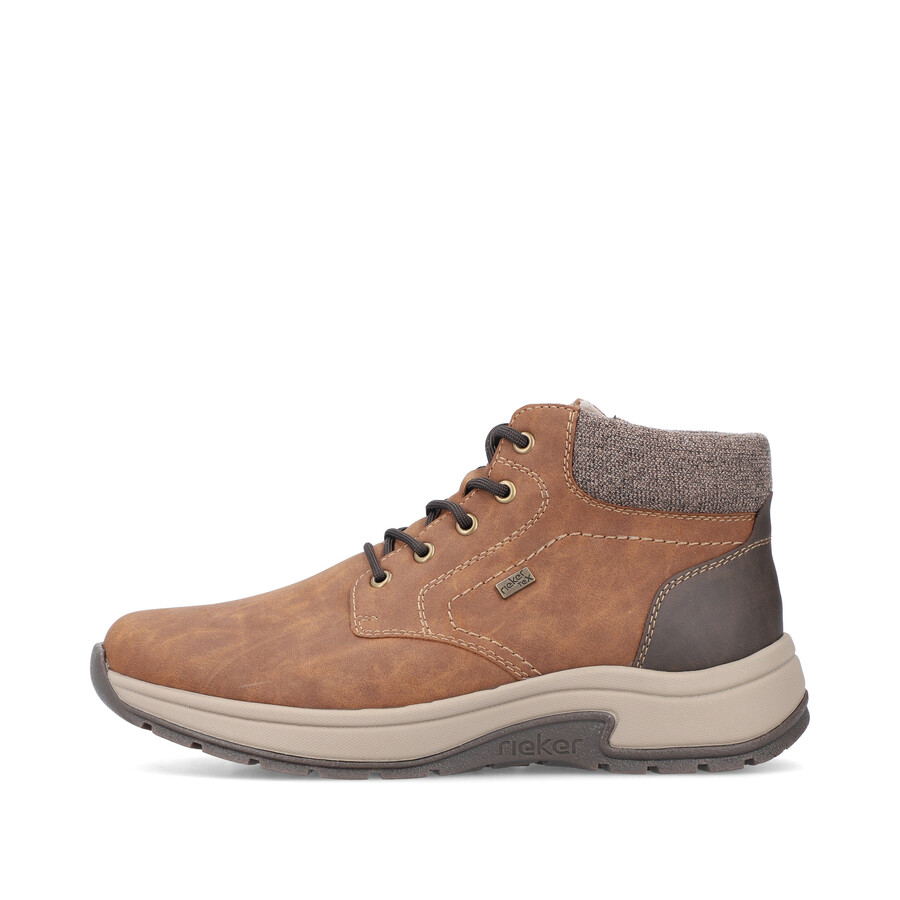 bottes marron à fermeture éclair pour homme rieker 11030-25