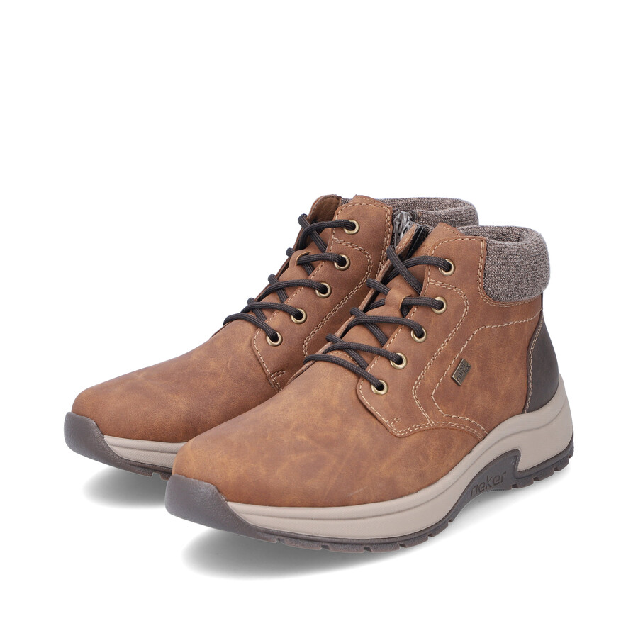 bottes marron à fermeture éclair pour homme rieker 11030-25