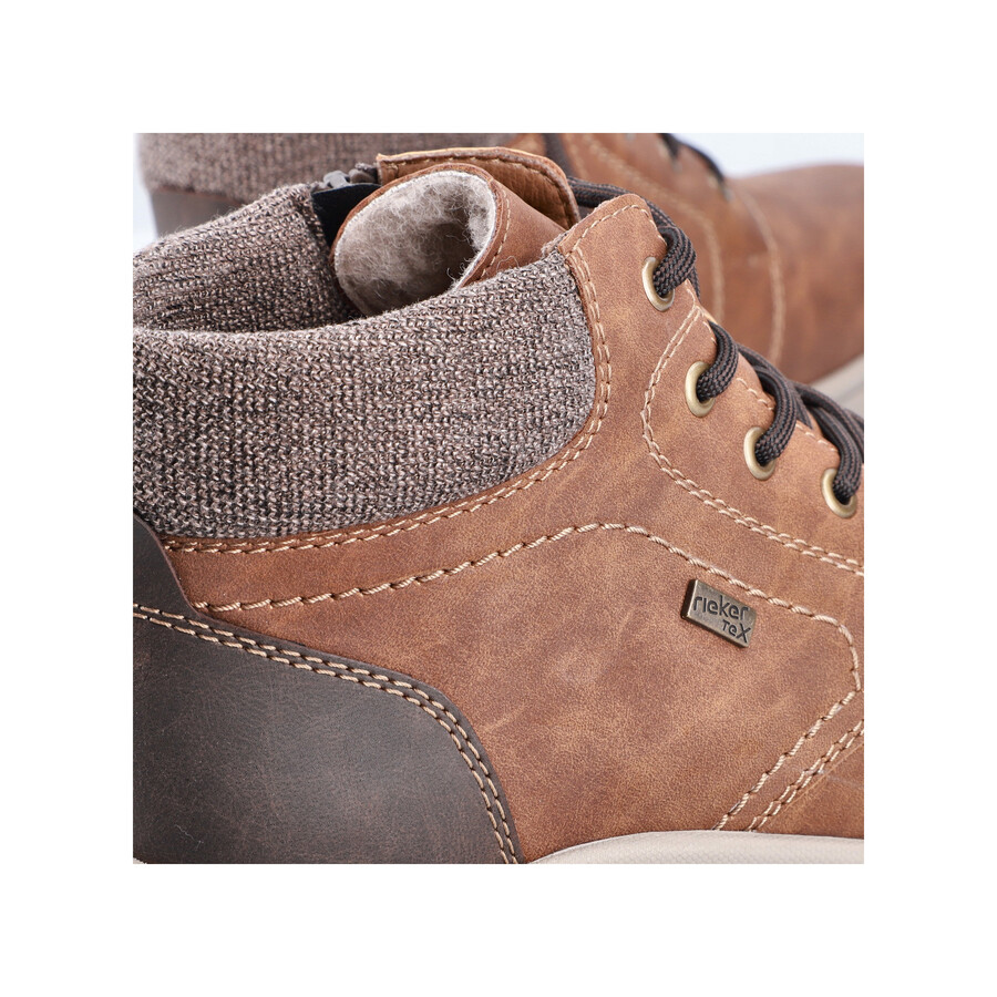 bottes marron à fermeture éclair pour homme rieker 11030-25
