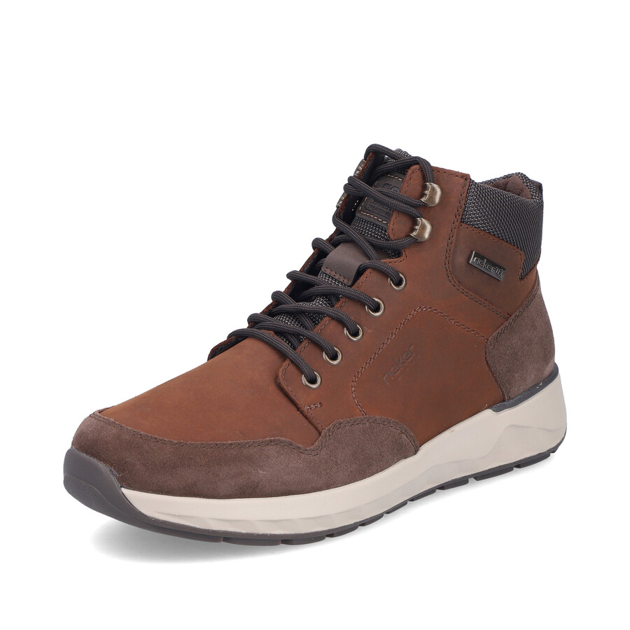 bottes marron à fermeture éclair pour homme rieker 11530-24