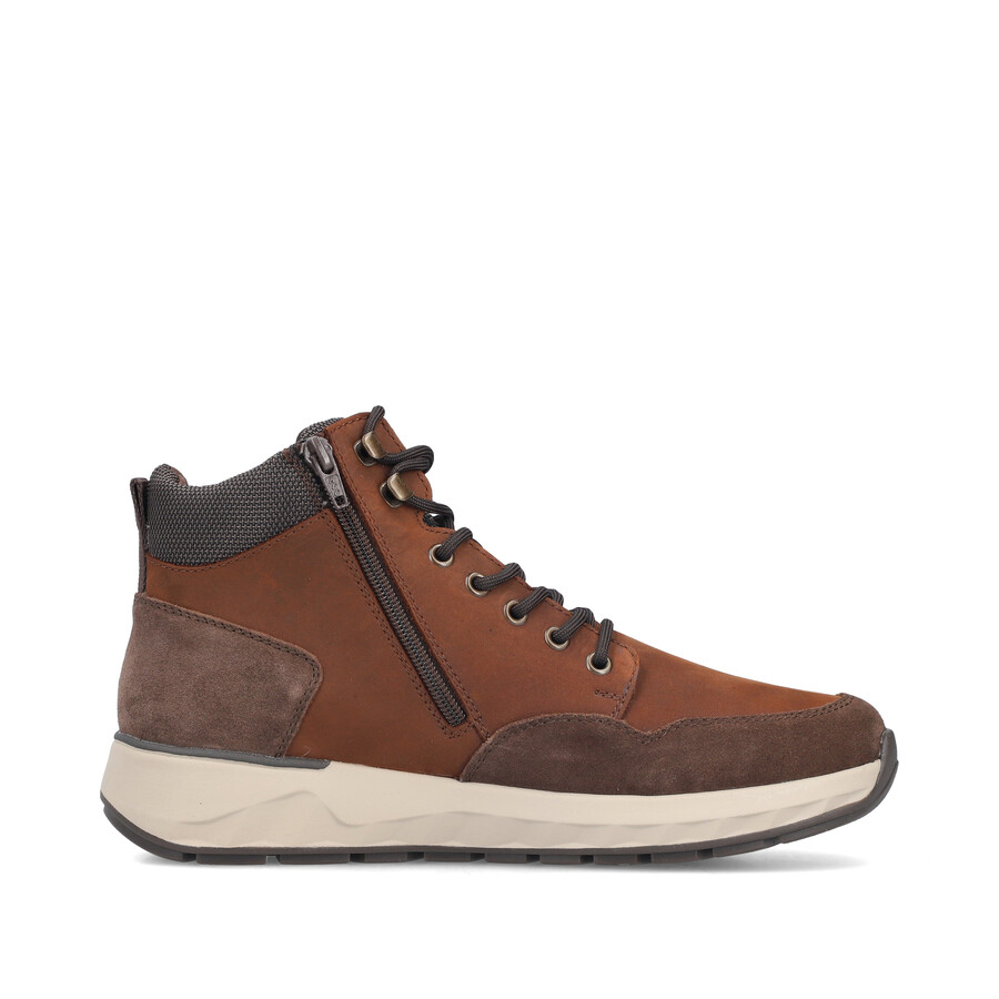 bottes marron à fermeture éclair pour homme rieker 11530-24