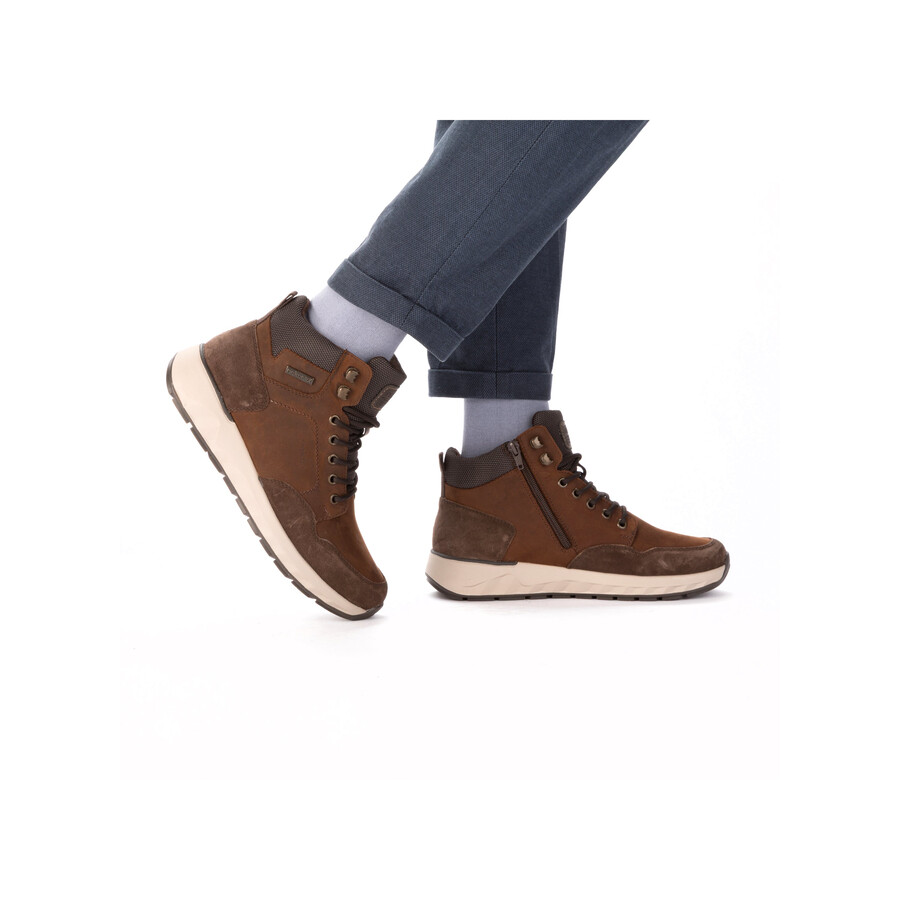 bottes marron à fermeture éclair pour homme rieker 11530-24