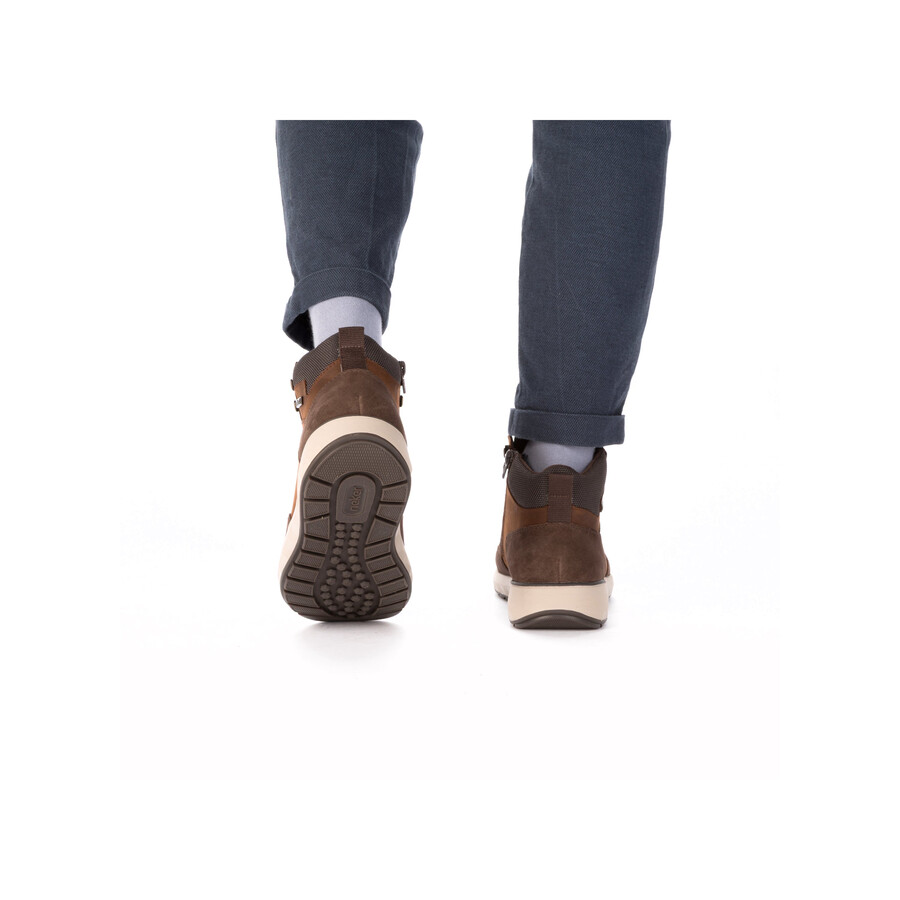 bottes marron à fermeture éclair pour homme rieker 11530-24