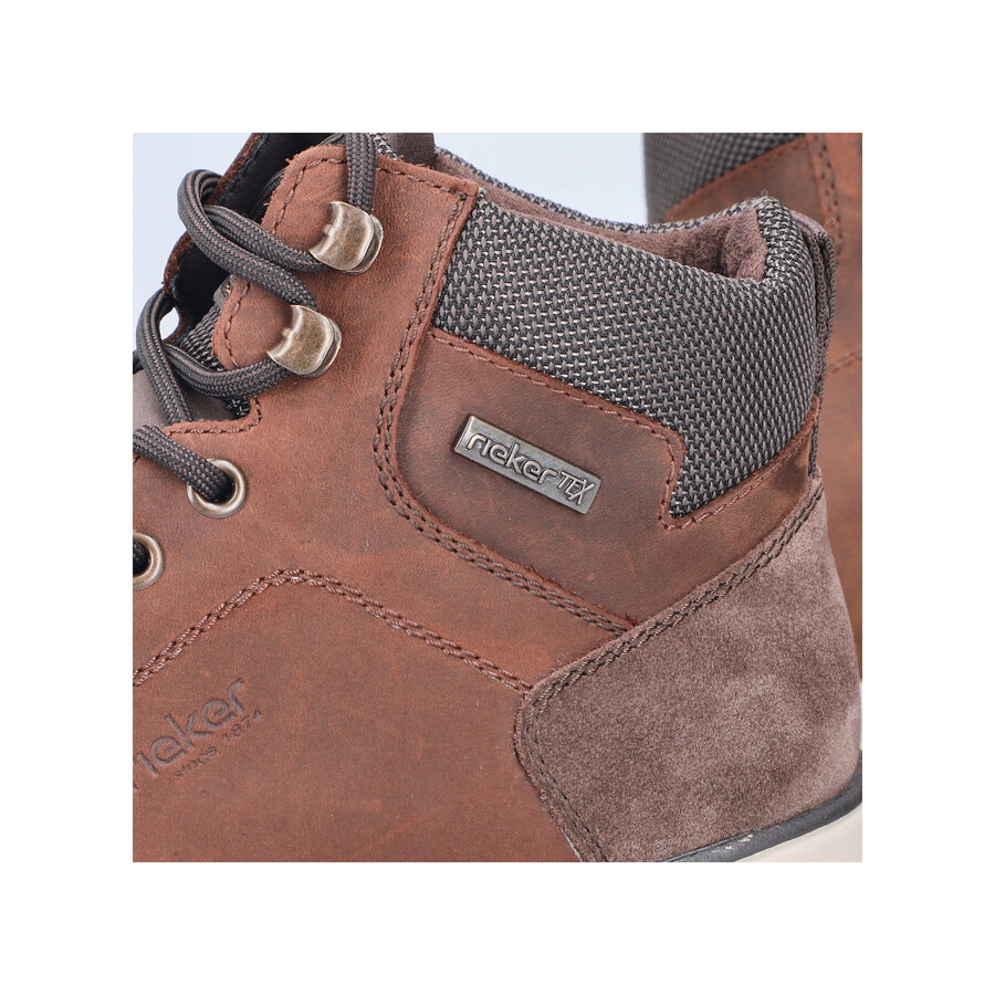 bottes marron à fermeture éclair pour homme rieker 11530-24
