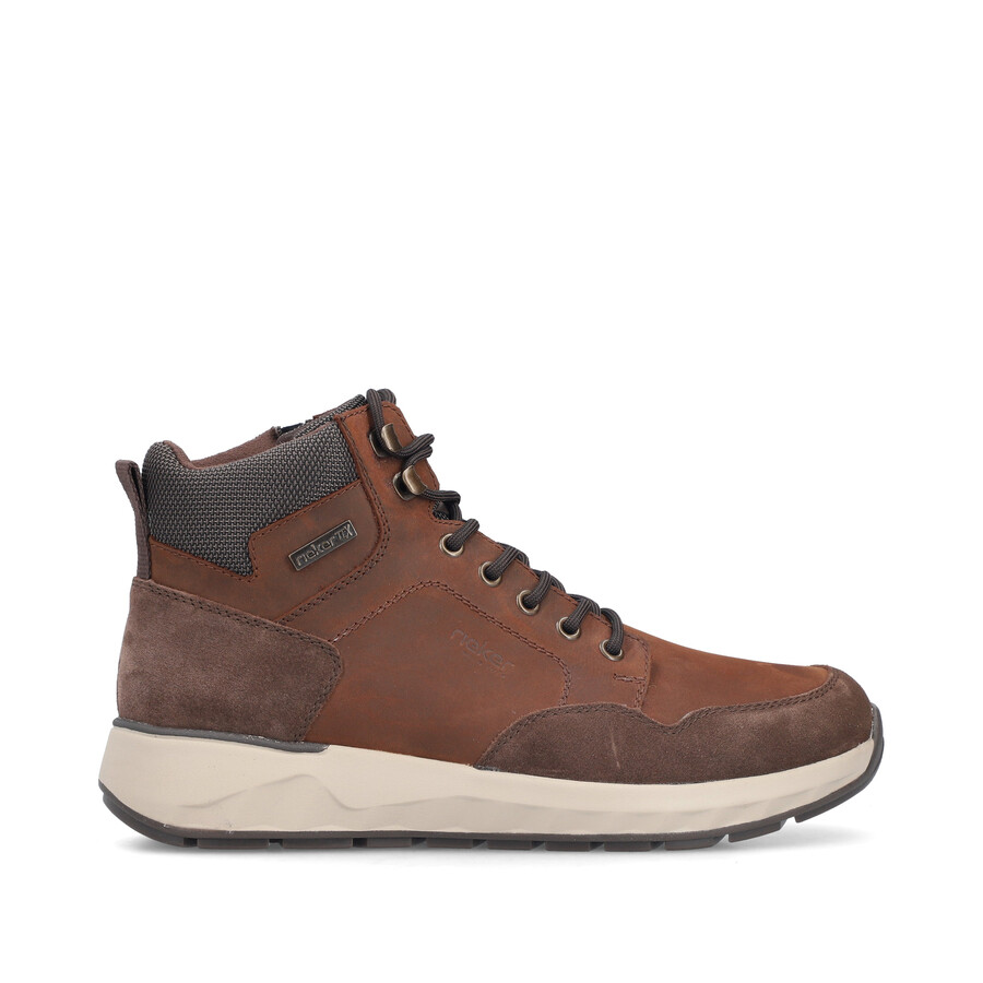 bottes marron à fermeture éclair pour homme rieker 11530-24