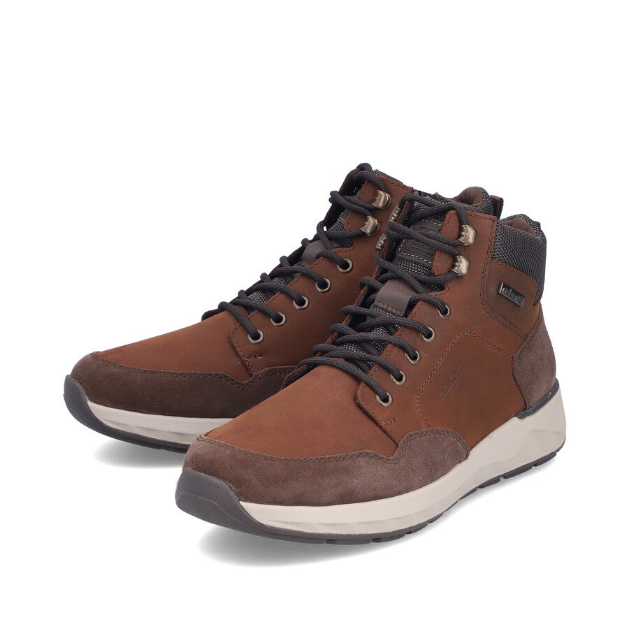 bottes marron à fermeture éclair pour homme rieker 11530-24