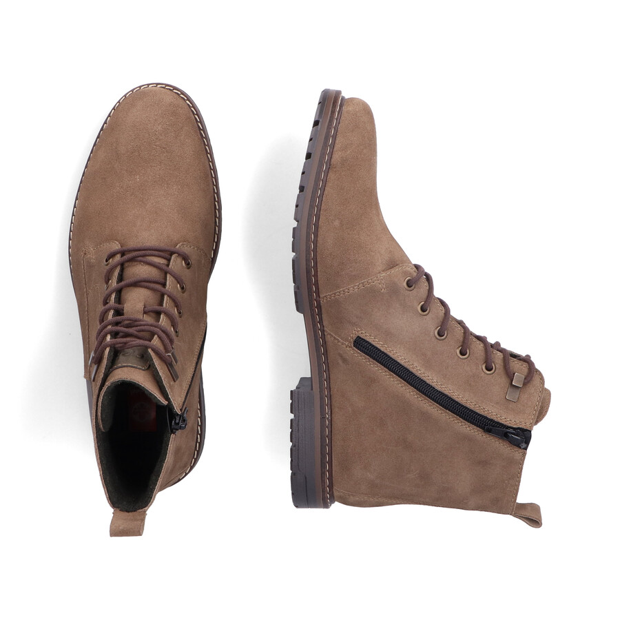 bottes marron à fermeture éclair pour homme rieker 13730-64