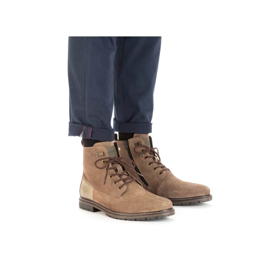 bottes marron à fermeture éclair pour homme rieker 13730-64