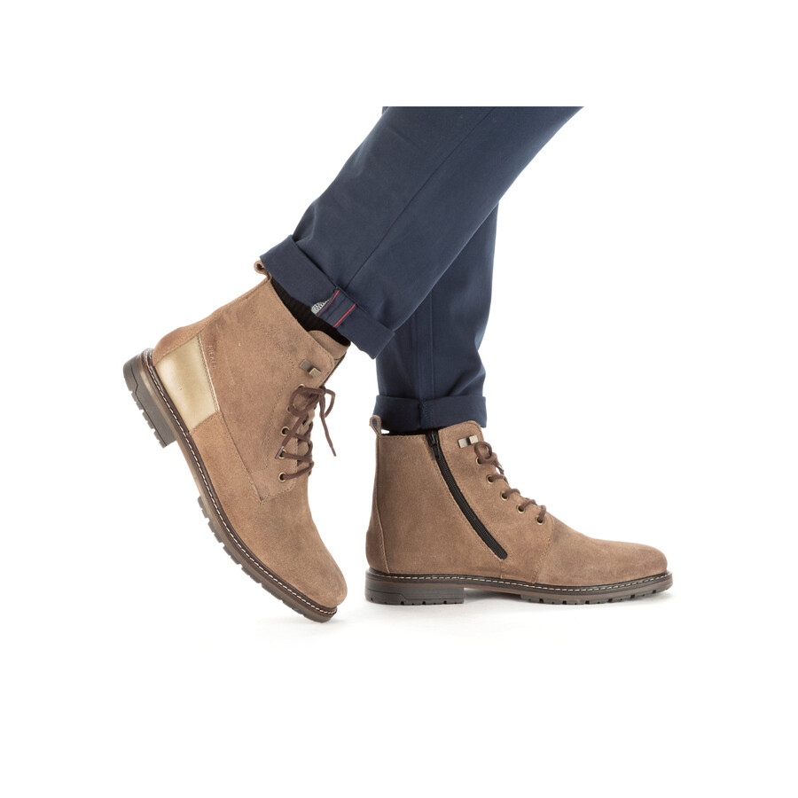 bottes marron à fermeture éclair pour homme rieker 13730-64