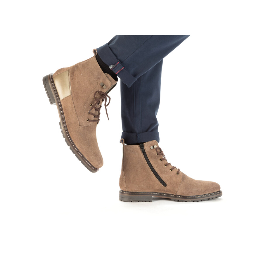 bottes marron à fermeture éclair pour homme rieker 13730-64