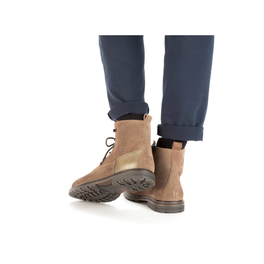 bottes marron à fermeture éclair pour homme rieker 13730-64