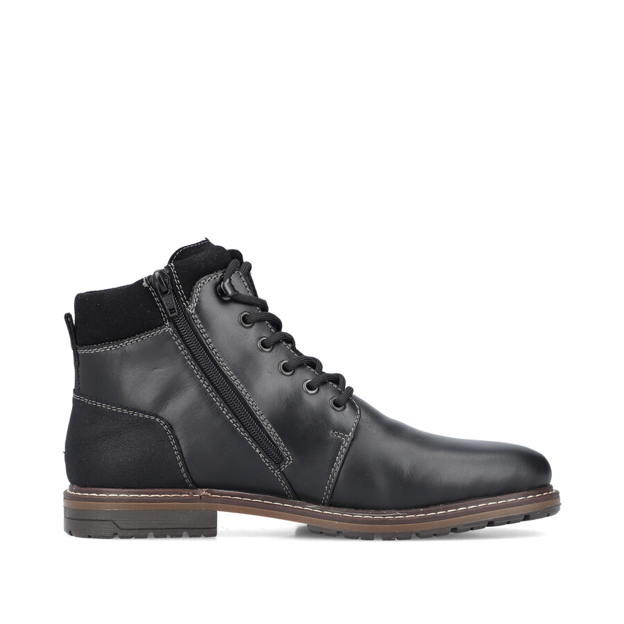 bottes noires à fermeture éclair pour hommes rieker 13740-00
