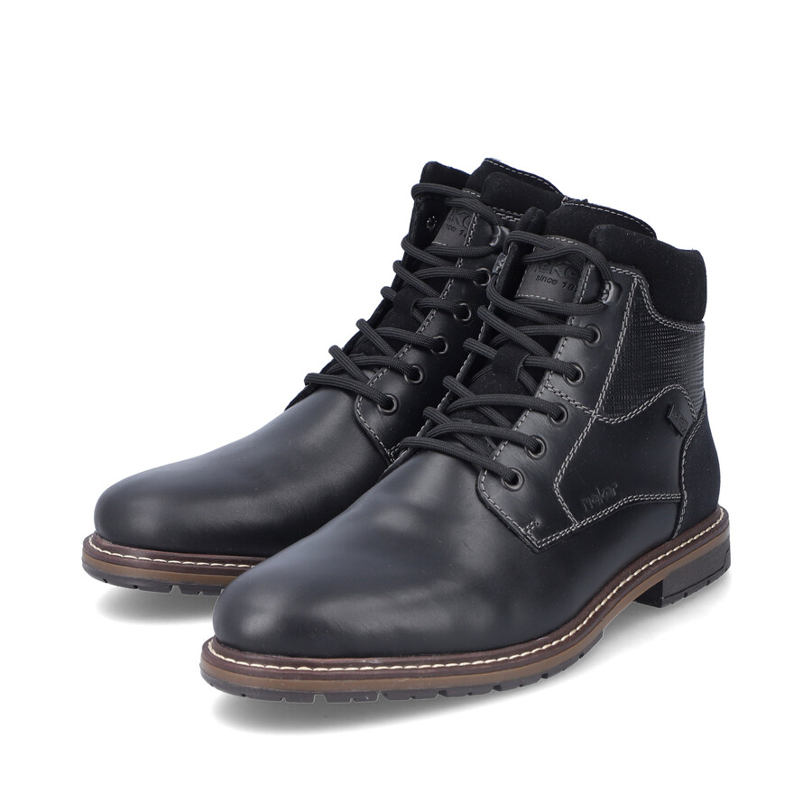 bottes noires à fermeture éclair pour hommes rieker 13740-00