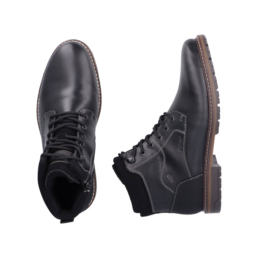 bottes noires à fermeture éclair pour hommes rieker 13740-00