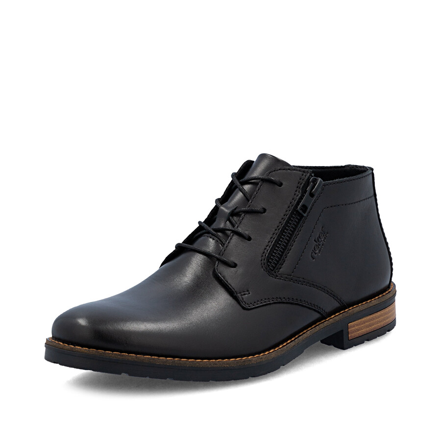 bottes noires à fermeture éclair pour hommes rieker 14609-00