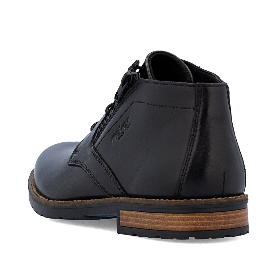 bottes noires à fermeture éclair pour hommes rieker 14609-00