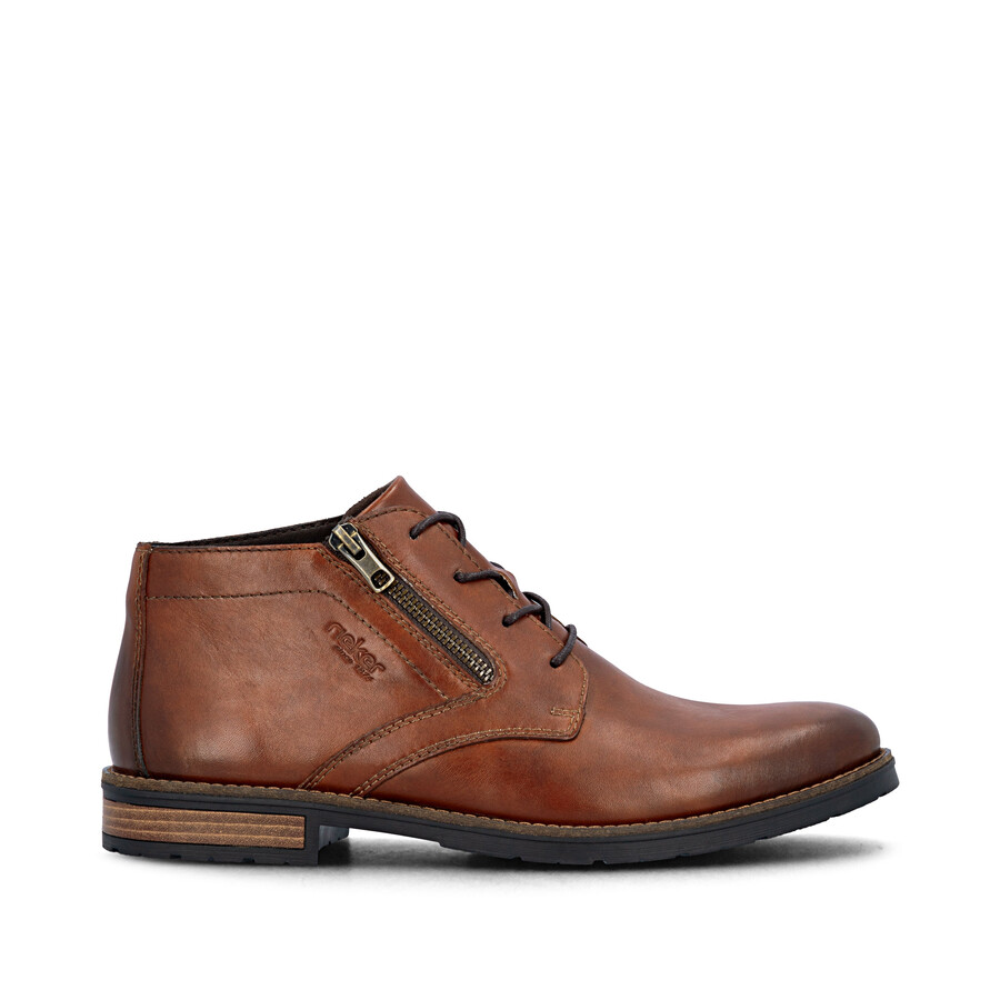 bottes marron à fermeture éclair pour homme rieker 14609-24