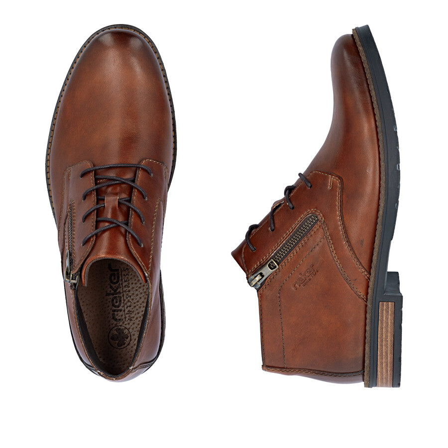 bottes marron à fermeture éclair pour homme rieker 14609-24